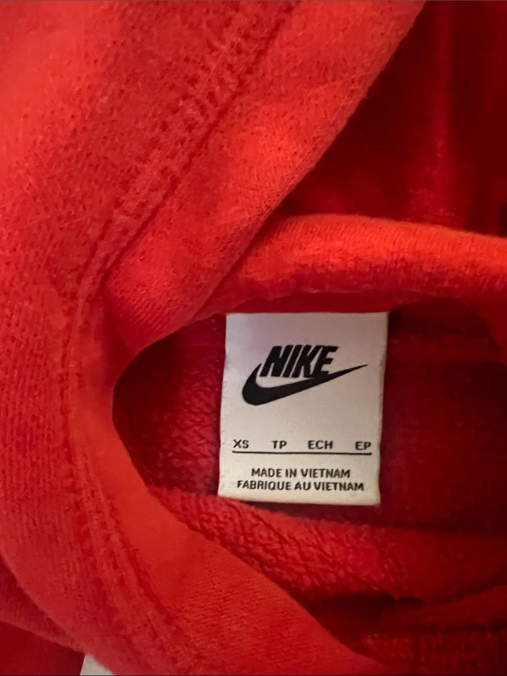 Nike Red Kids Hoodie with Black Swoosh